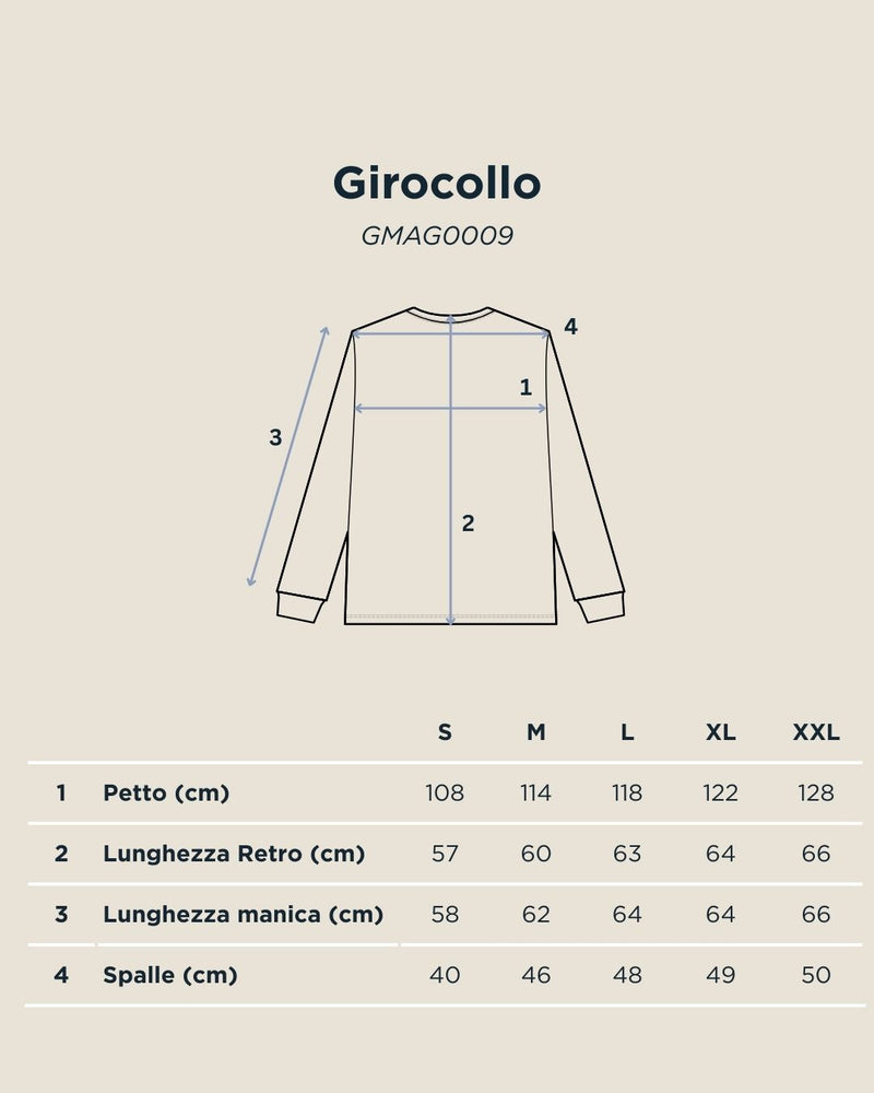 Tabella taglie per Girocollo rosa