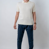 Polo in maglia beige