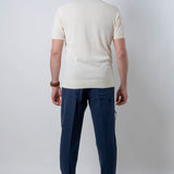 Polo in maglia beige
