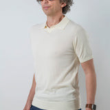 Polo in maglia beige