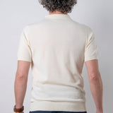 Polo in maglia beige