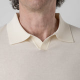 Polo in maglia beige