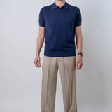 Polo in maglia blu