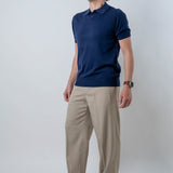 Polo in maglia blu