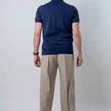 Polo in maglia blu