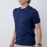 Polo in maglia blu