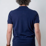 Polo in maglia blu