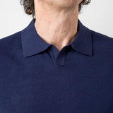 Polo in maglia blu