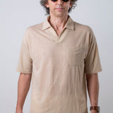 Polo Collo V Beige