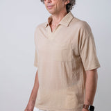 Polo Collo V Beige