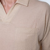 Polo Collo V Beige