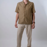 Polo Bowling Righe Beige