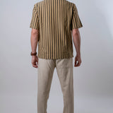 Polo Bowling Righe Beige