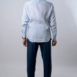 Camicia lino azzurro