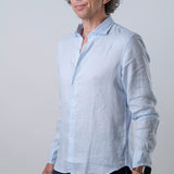 Camicia lino azzurro