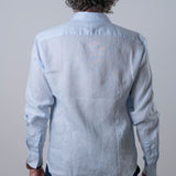 Camicia lino azzurro