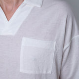 Polo Collo V Bianco