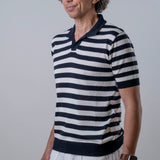 Polo Collo V Riga Blu