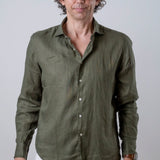 Camicia lino verde