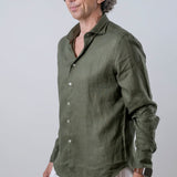 Camicia lino verde