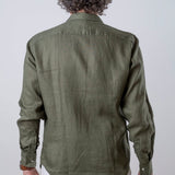 Camicia lino verde