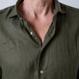 Camicia lino verde