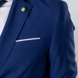 Abito mono petto blu