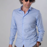 Camicia classica azzurra