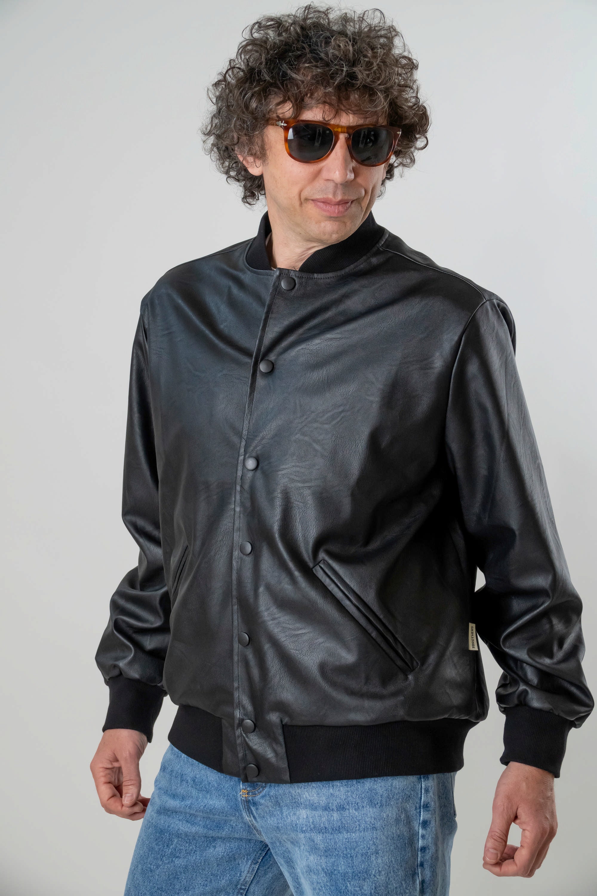 Giubbino ecopelle Nero