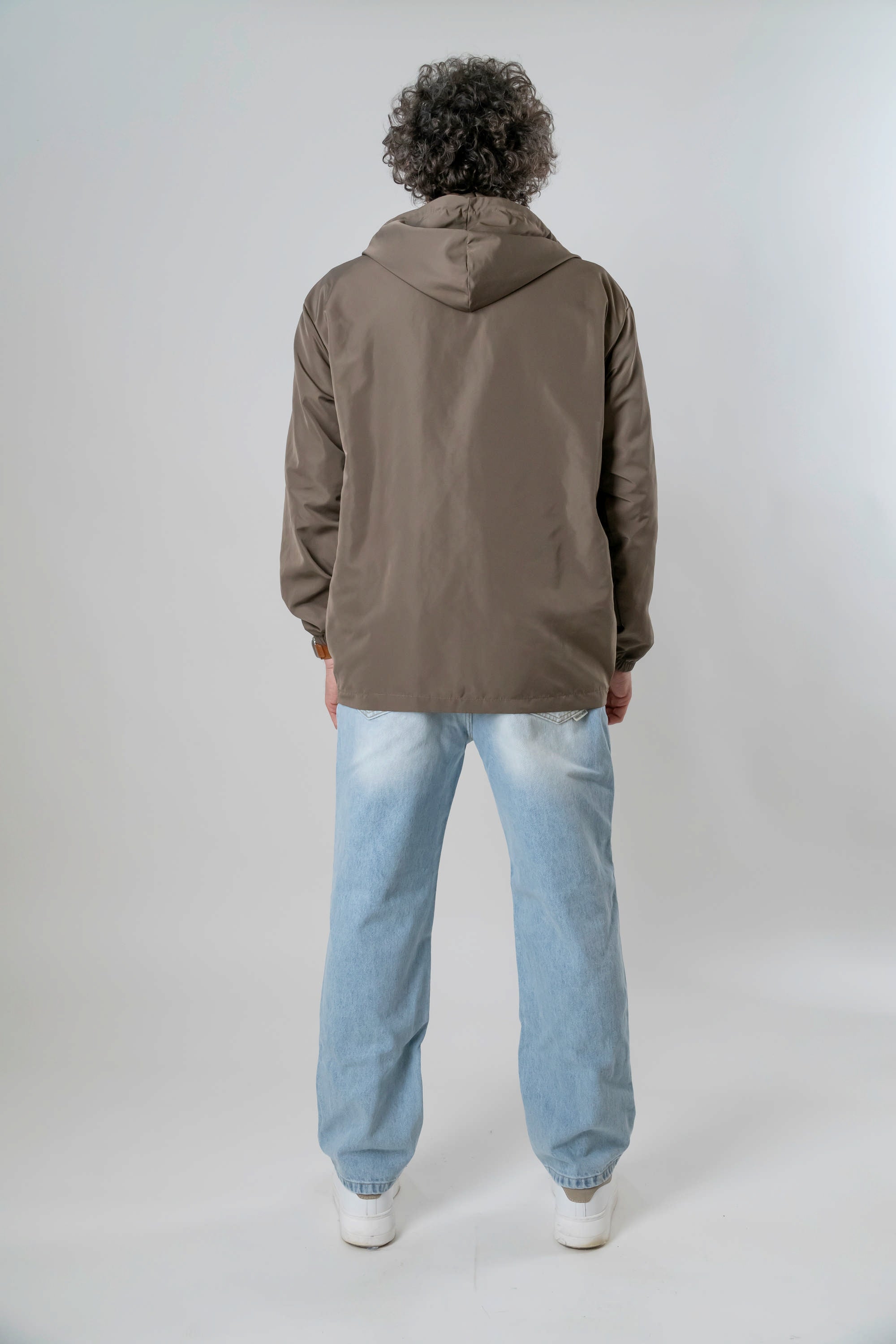 Giubbino impermeabile marrone