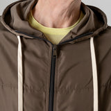 Giubbino impermeabile marrone