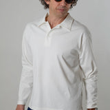 Polo maniche lunghe panna