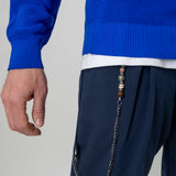 Maglia girocollo blu