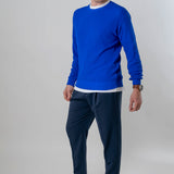 Maglia girocollo blu