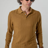 Polo maniche lunghe marrone