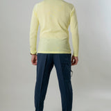 Maglia girocollo taglio vivo