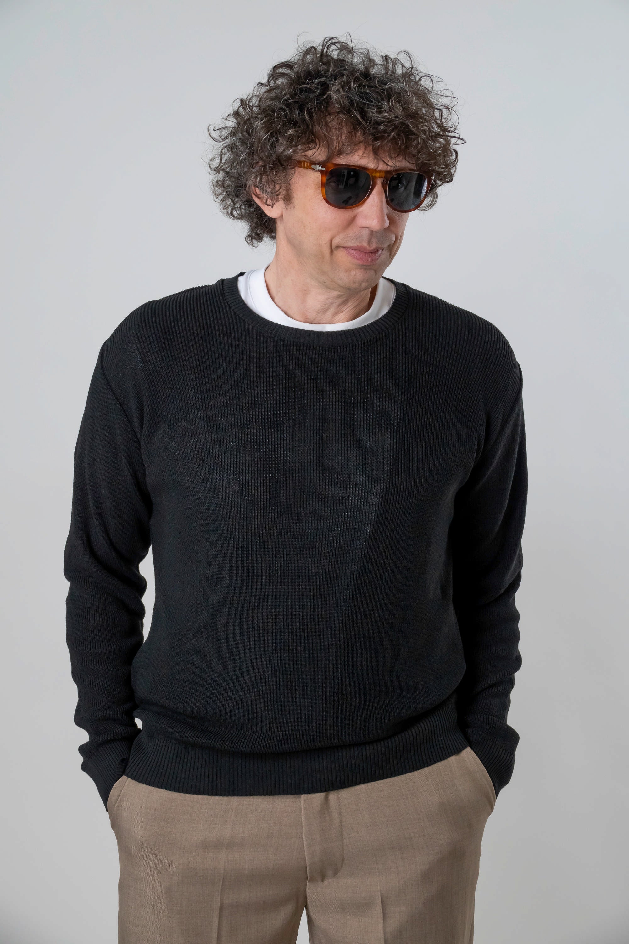 Maglia girocollo nera