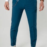Pantalone capri ottanio