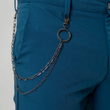 Pantalone capri ottanio