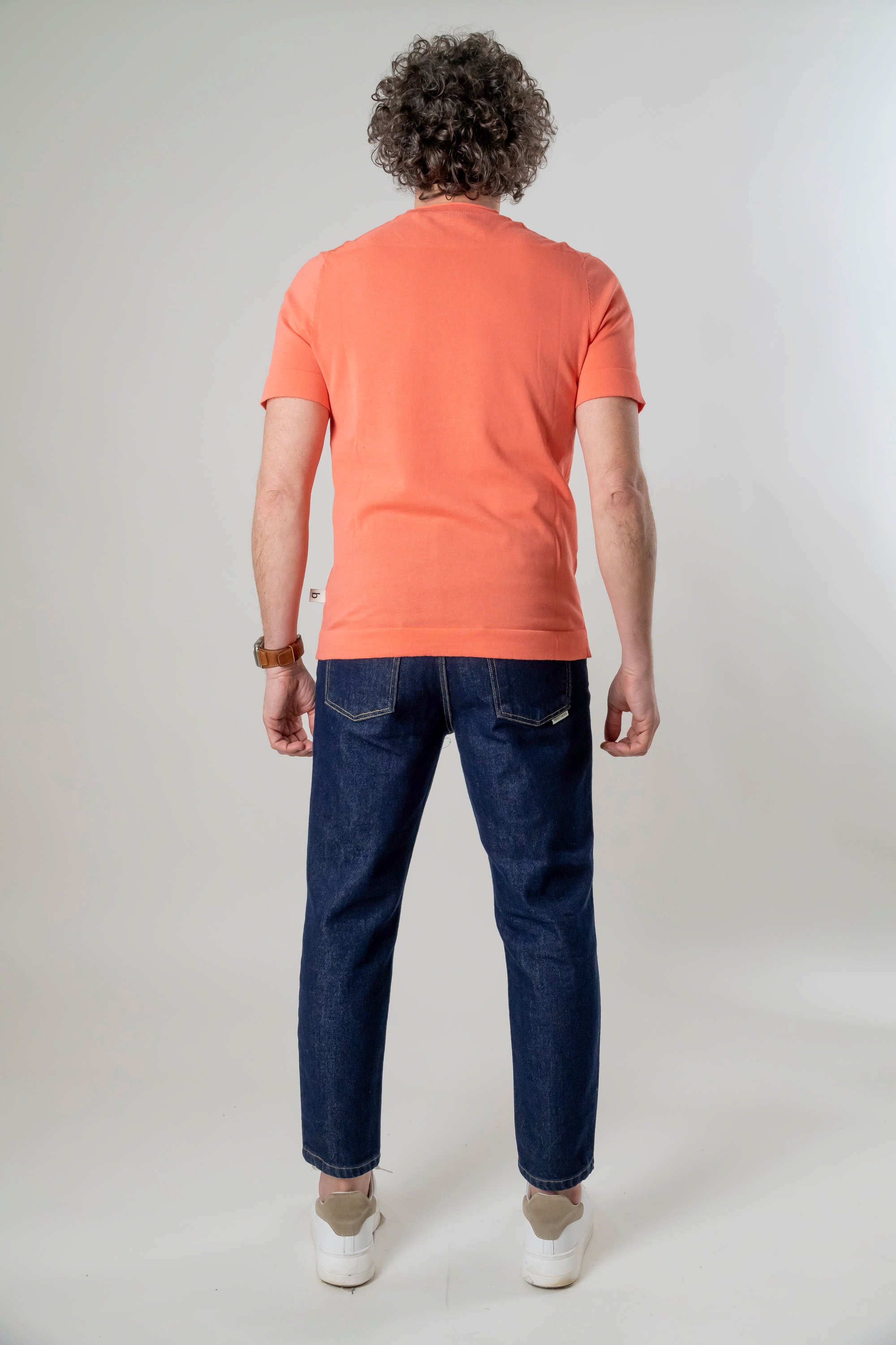 T-shirt in maglia corallo