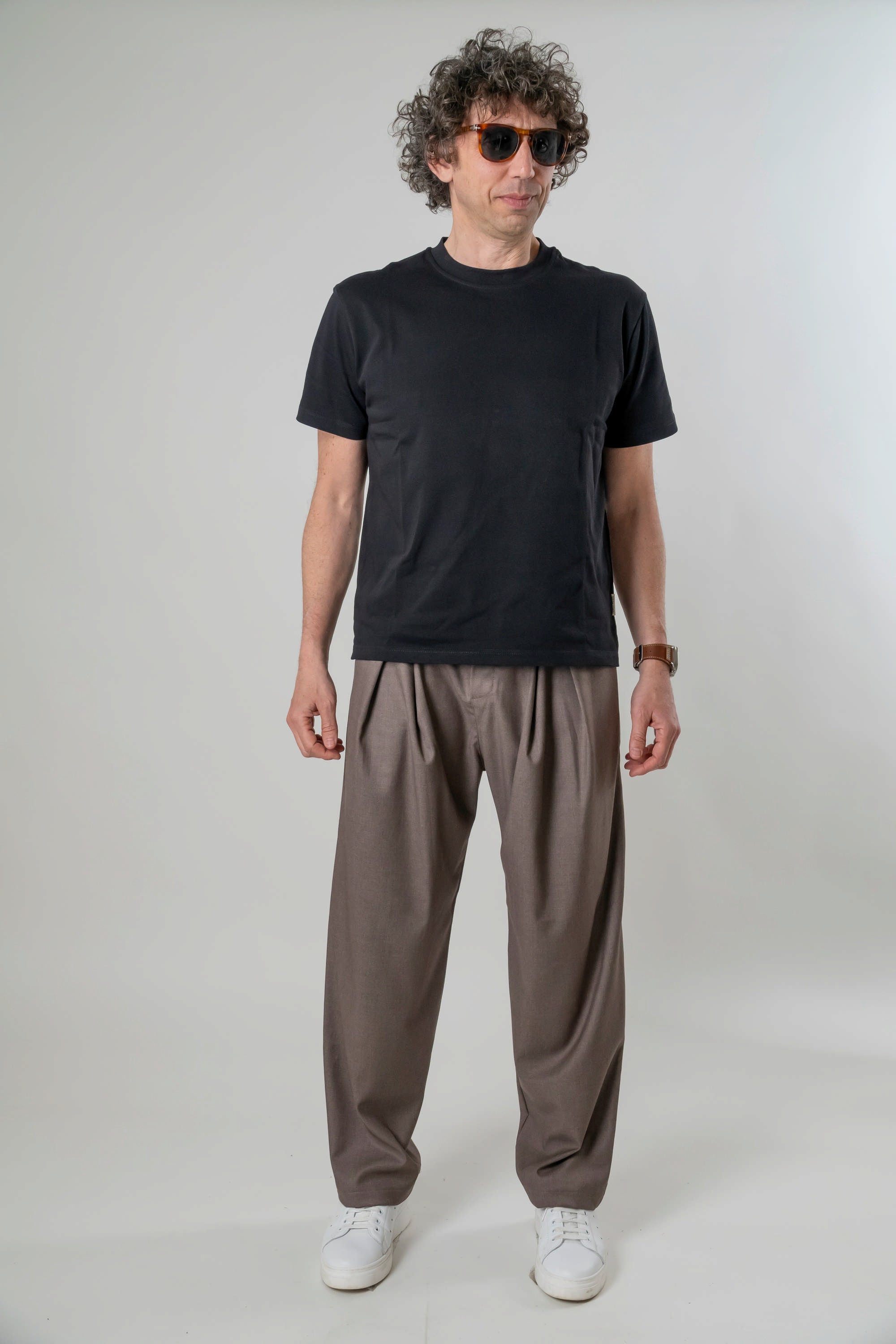 T-shirt over cotone nera