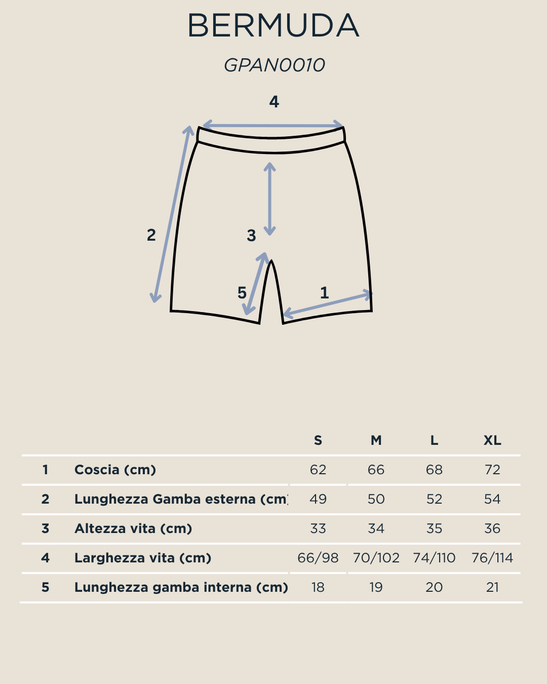 Bermuda Felpa Beige
