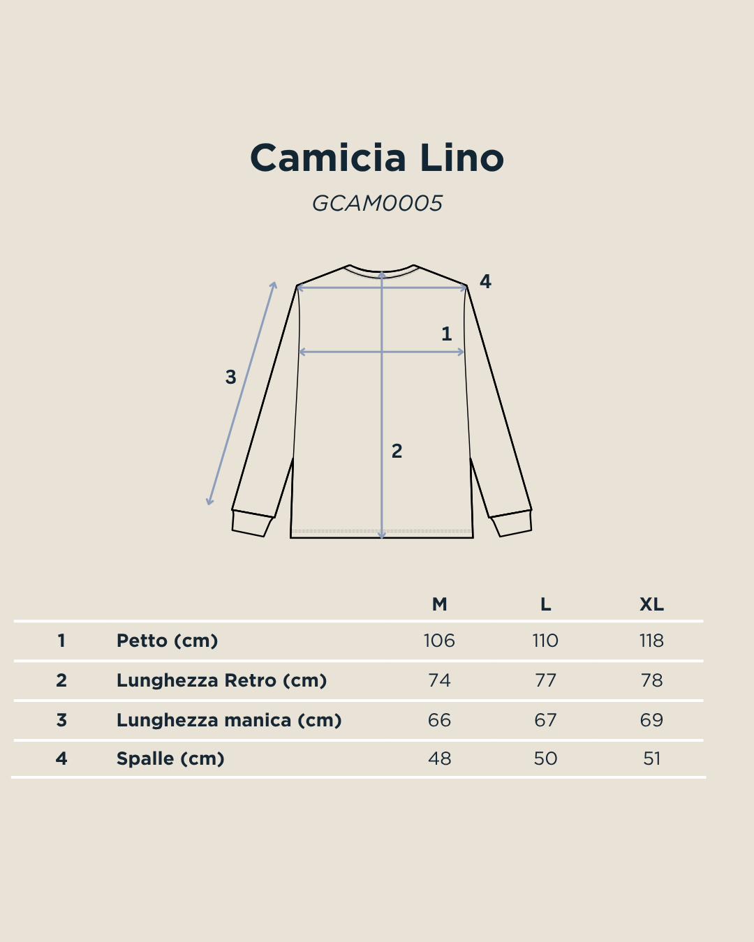 Camicia lino blu