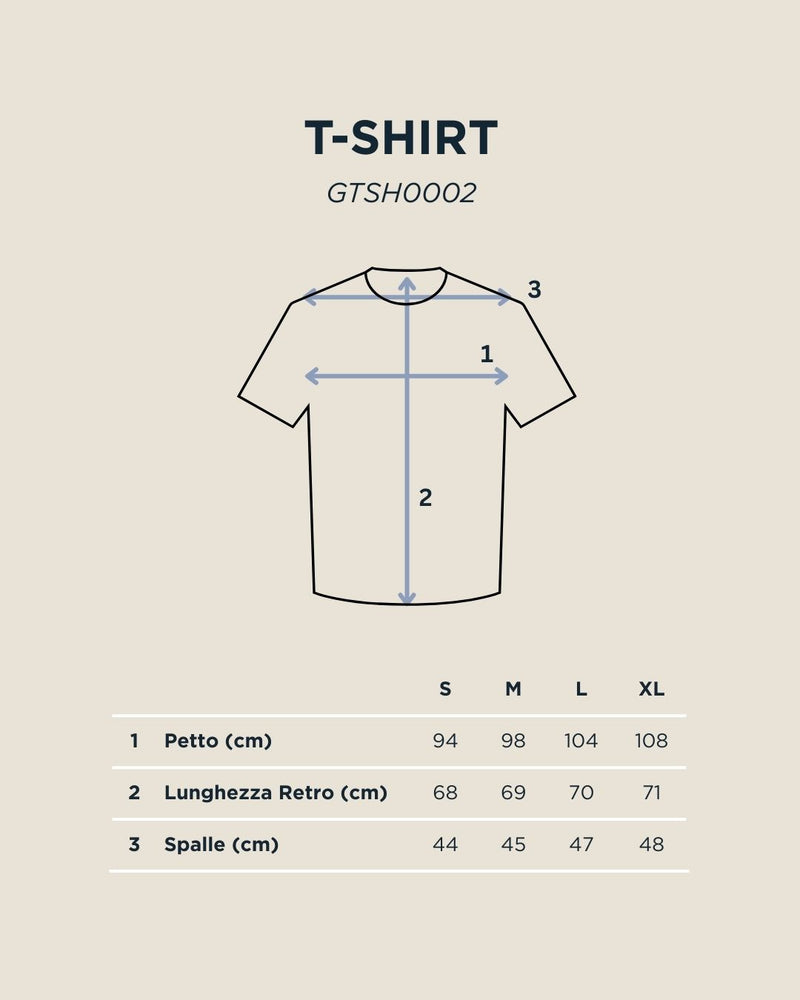 Tabella taglie per T-shirt modal bordeaux