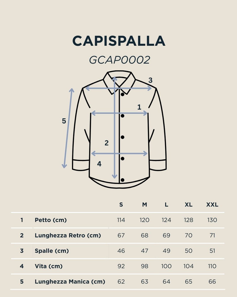 Tabella taglie per Giubbino college marrone