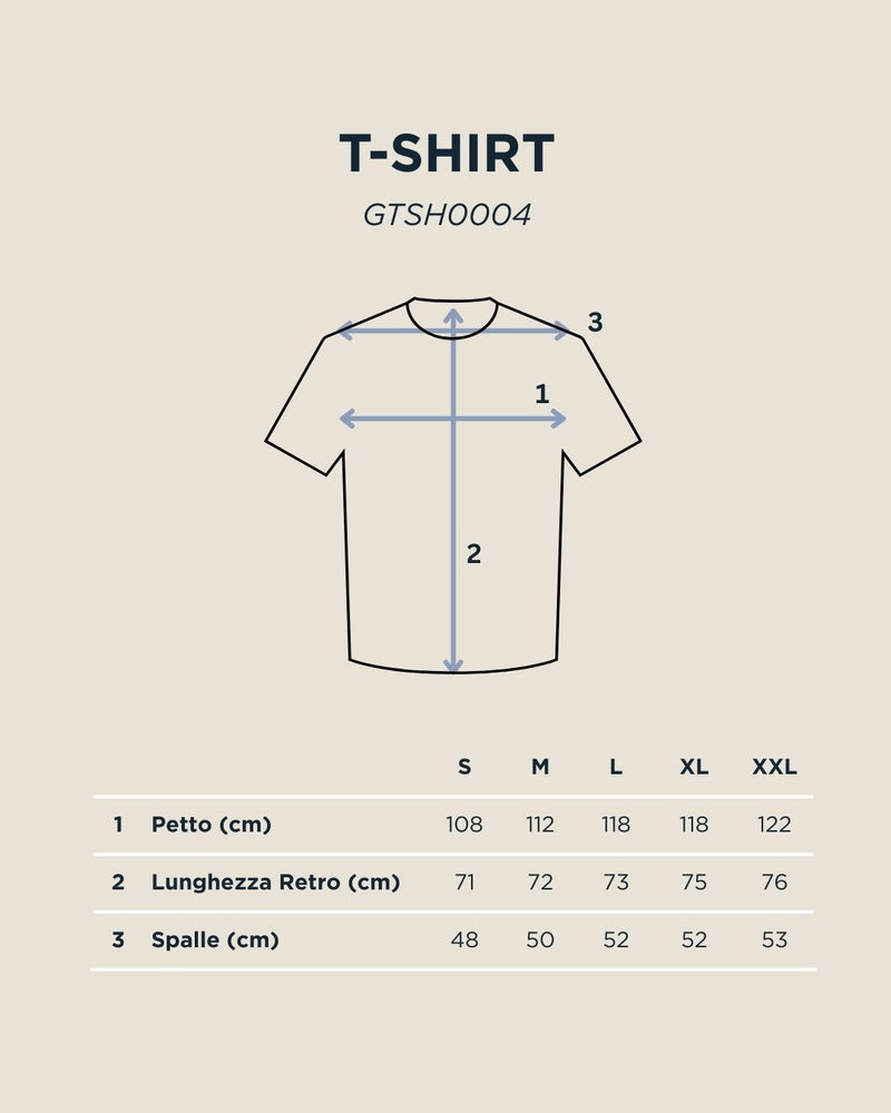 Tabella taglie per T-shirt basic nera