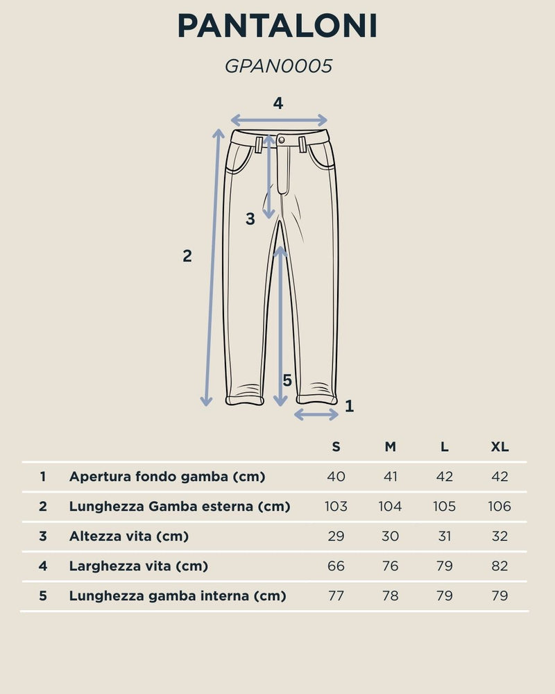 Tabella taglie per Pantalaccio largo nero